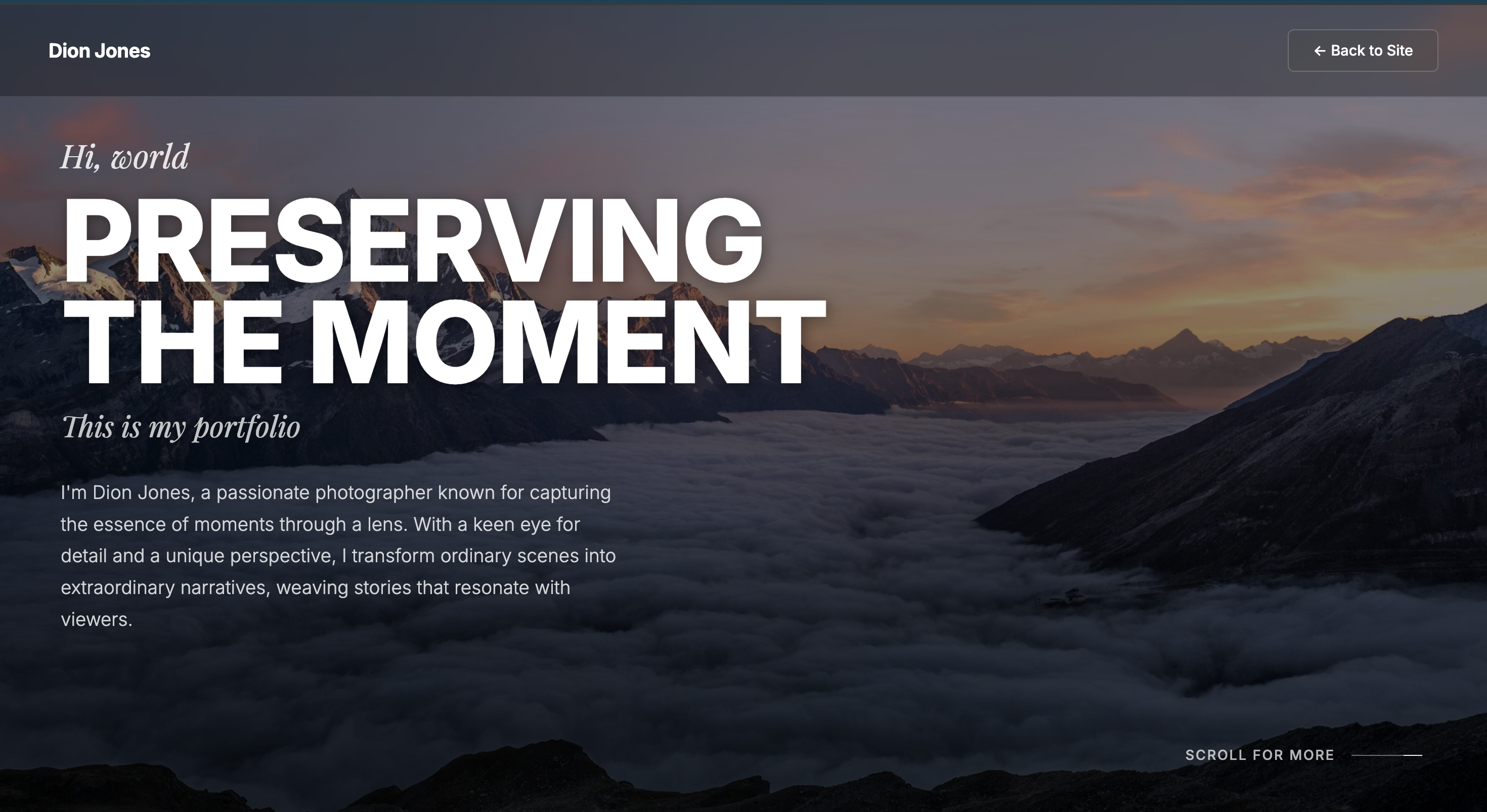 Photography Portfolio